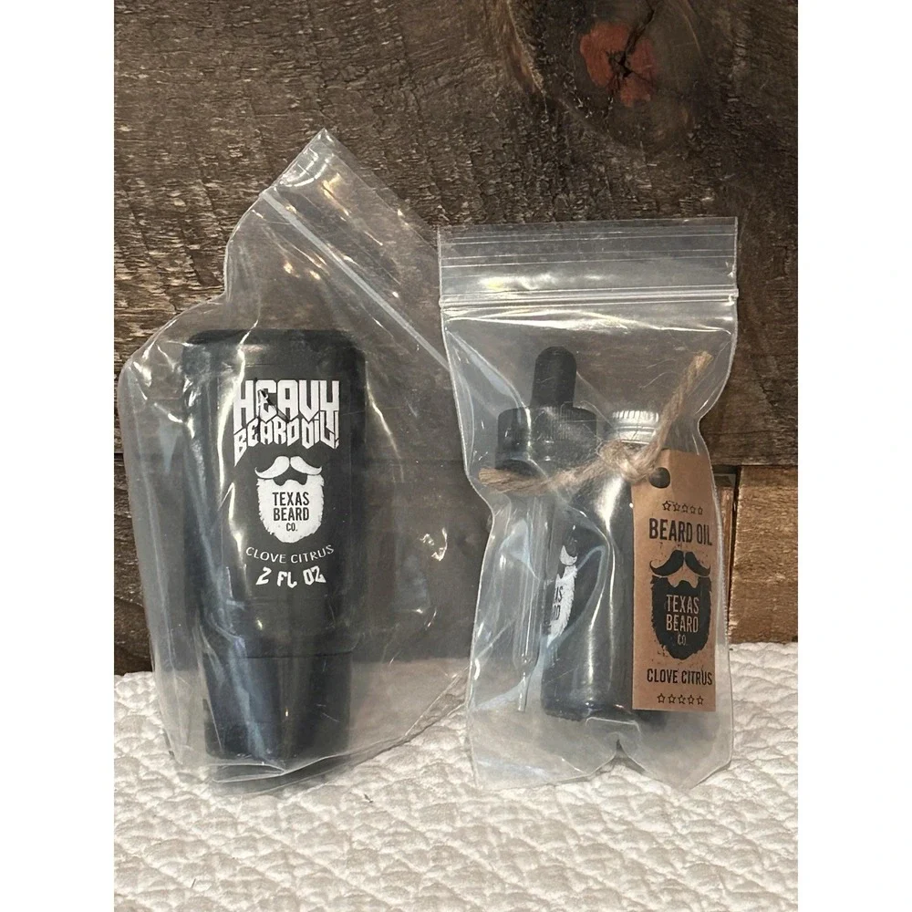 Texas Beard Company Heavy Beard Oil Clove Citrus Lot‎ Of 2